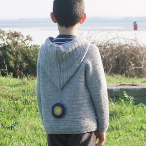 Crochet hoodie  pattern, child clothing, toddler clothes, boy outfits, girl outfits, sweater, raglan, top down, pdf, diy, #6