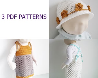 Crochet Patron Français Robe été Cadeau Fille Pdf Crochet Etsy