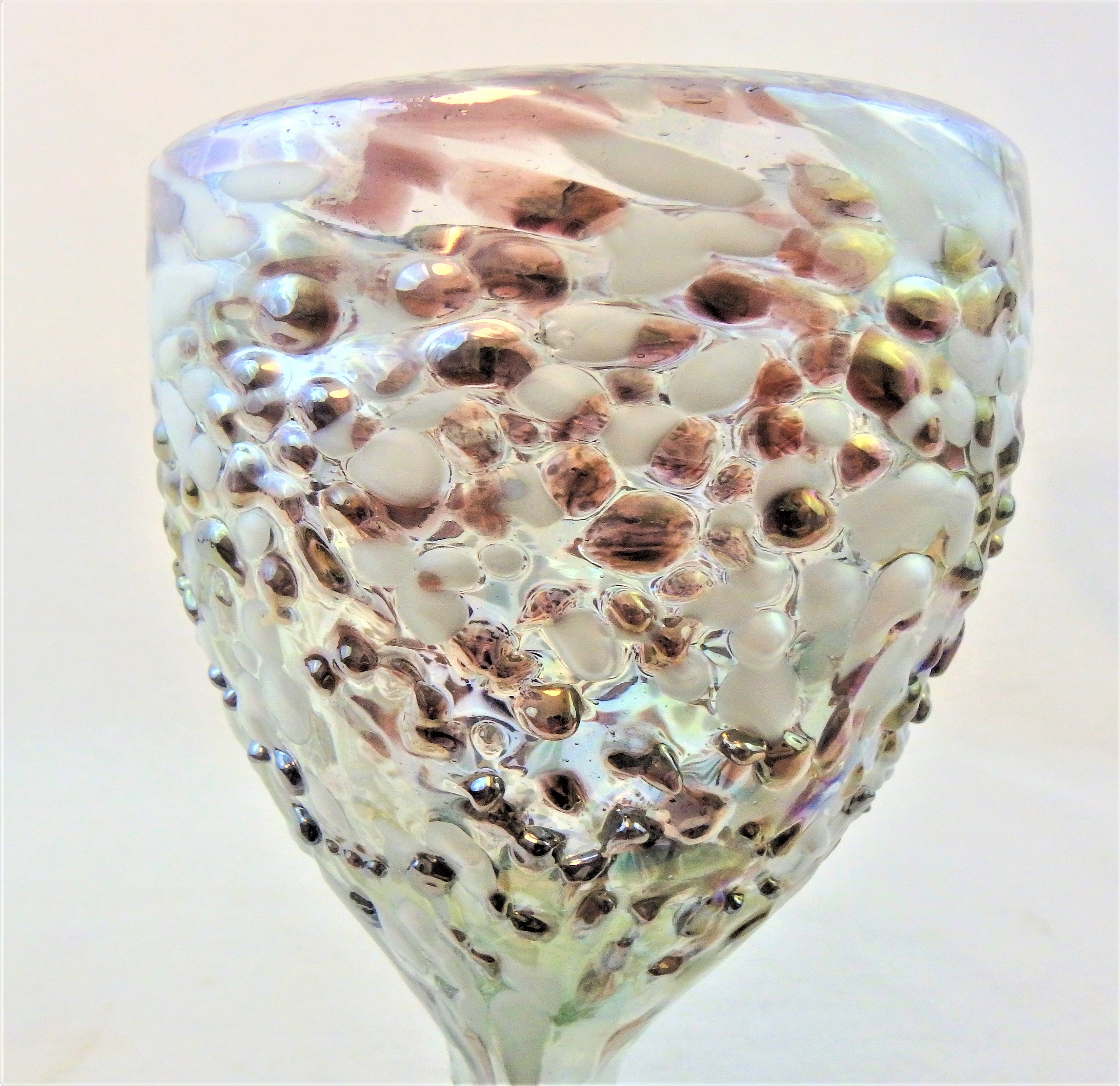 Confetti Wine Glass 2 Handmade Fused Glass Wine Goblets Etsy