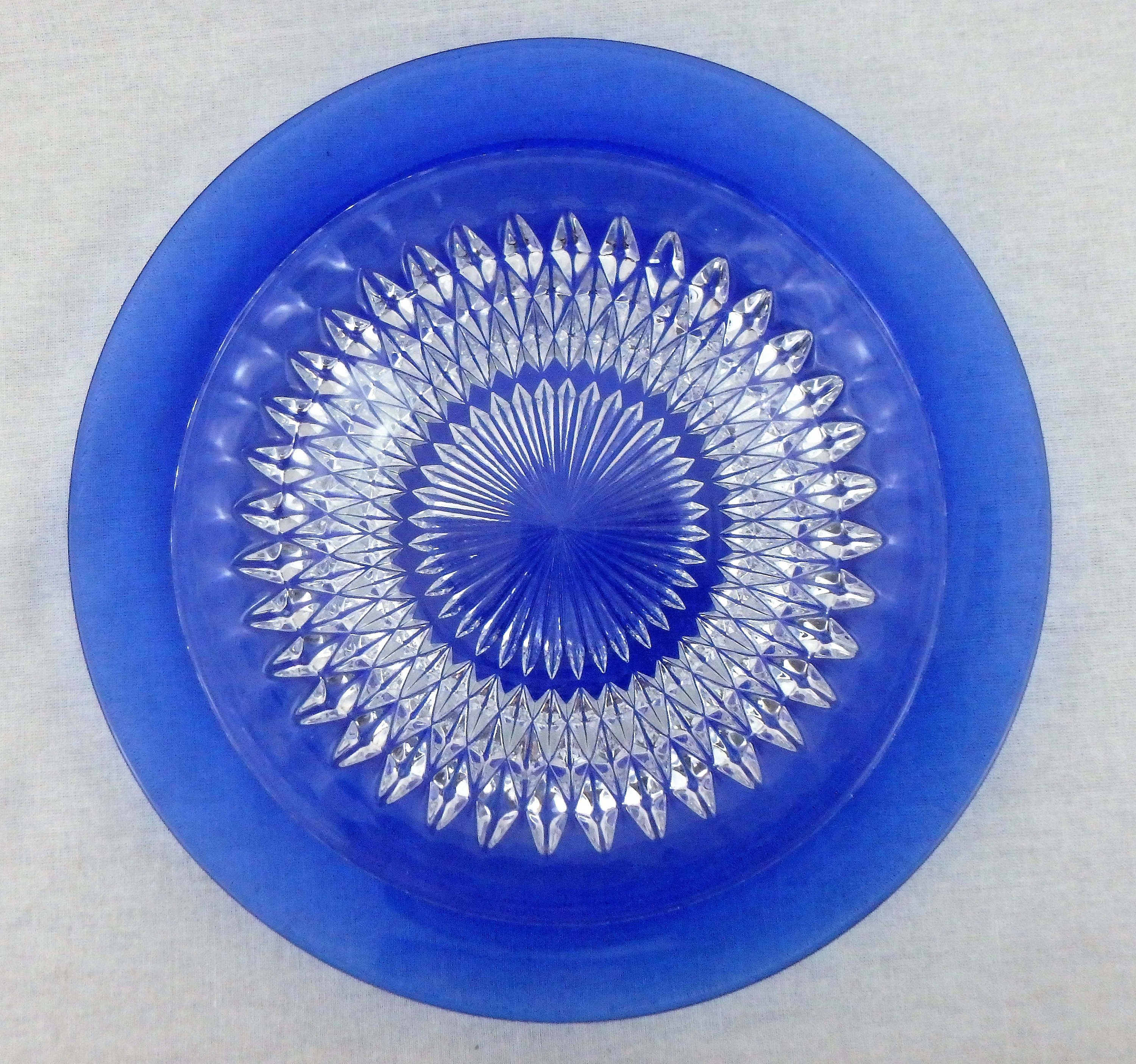 Art Deco Glass Plates 5 Vintage Plates Stunning Glass Salad Etsy