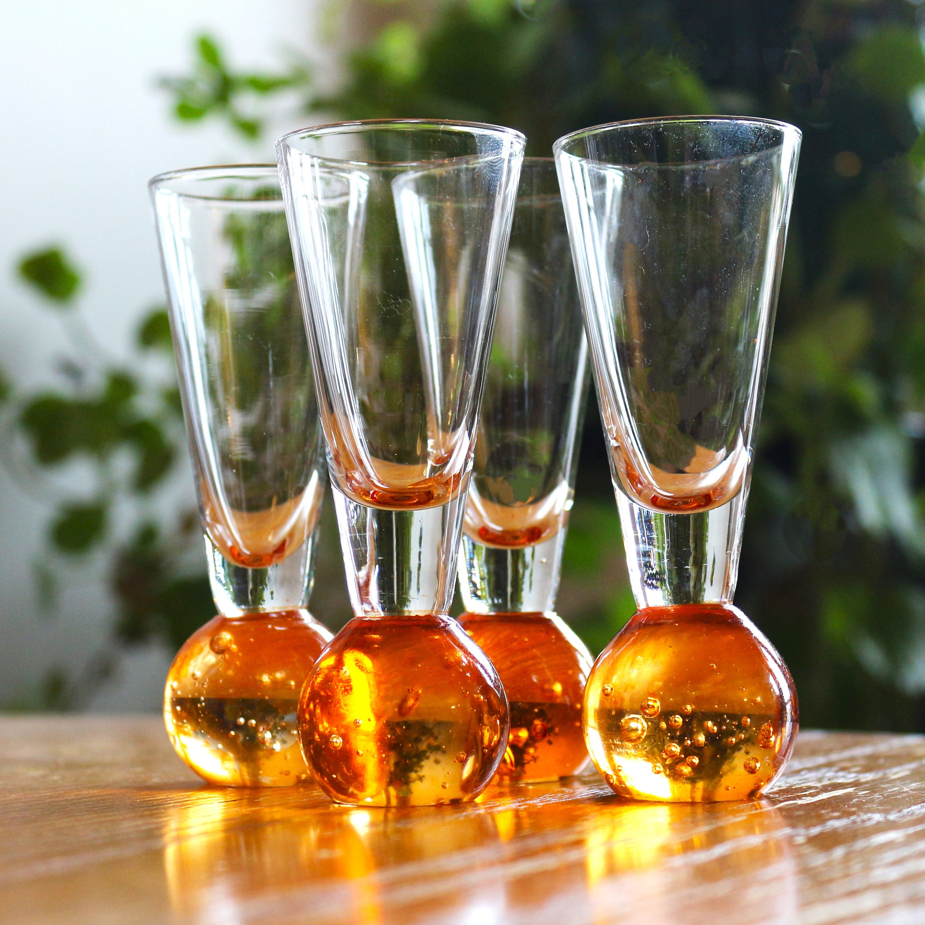 Shot Glasses 4 Orange Liqueur Glasses Bubble Base Glassware Orange Shot Glass Bubble Base Shot Glass Set Orange Glass Valentine Gifts Etsy Canada