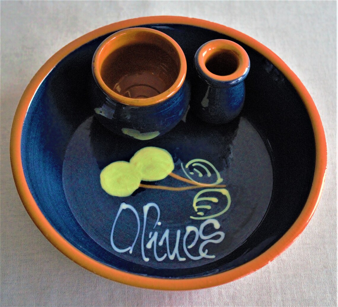 Spanish Ceramics Spanish Olive Bowl Made in Espagne Olive Etsy