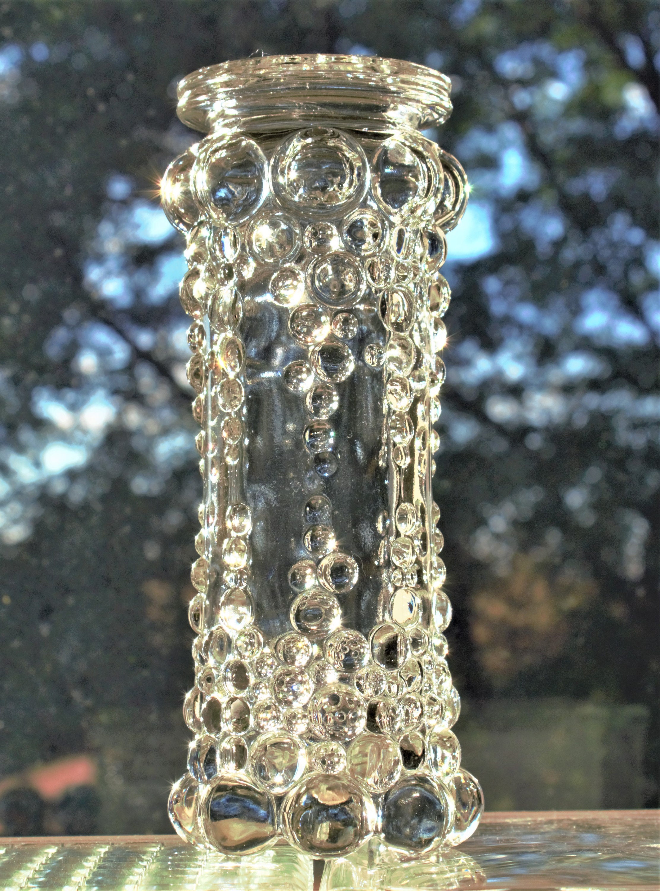 Glass Vase Bubble Vase Vintage Glass Vase Decorative Vase Etsy