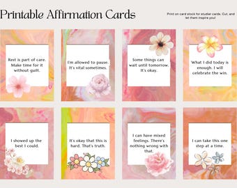 Caregiver Self Care Printable Kit / Stress Relief Activities for Caregivers, Burnout, Seniors & Therapy