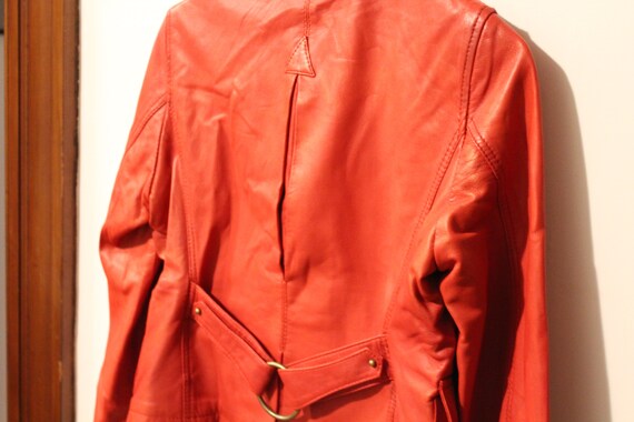 Vintage red leather jacket by Wilsons Leather 198… - image 5