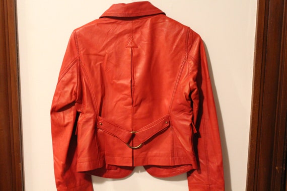 Vintage red leather jacket by Wilsons Leather 198… - image 4