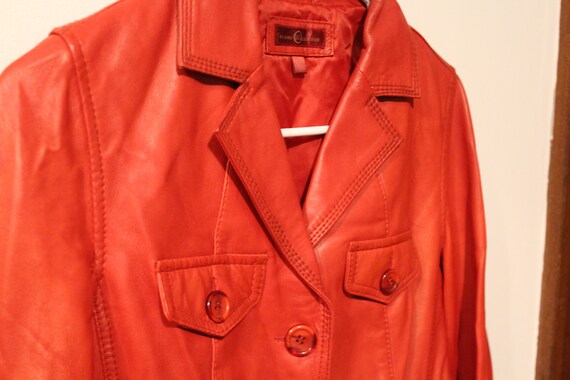 Vintage red leather jacket by Wilsons Leather 198… - image 2