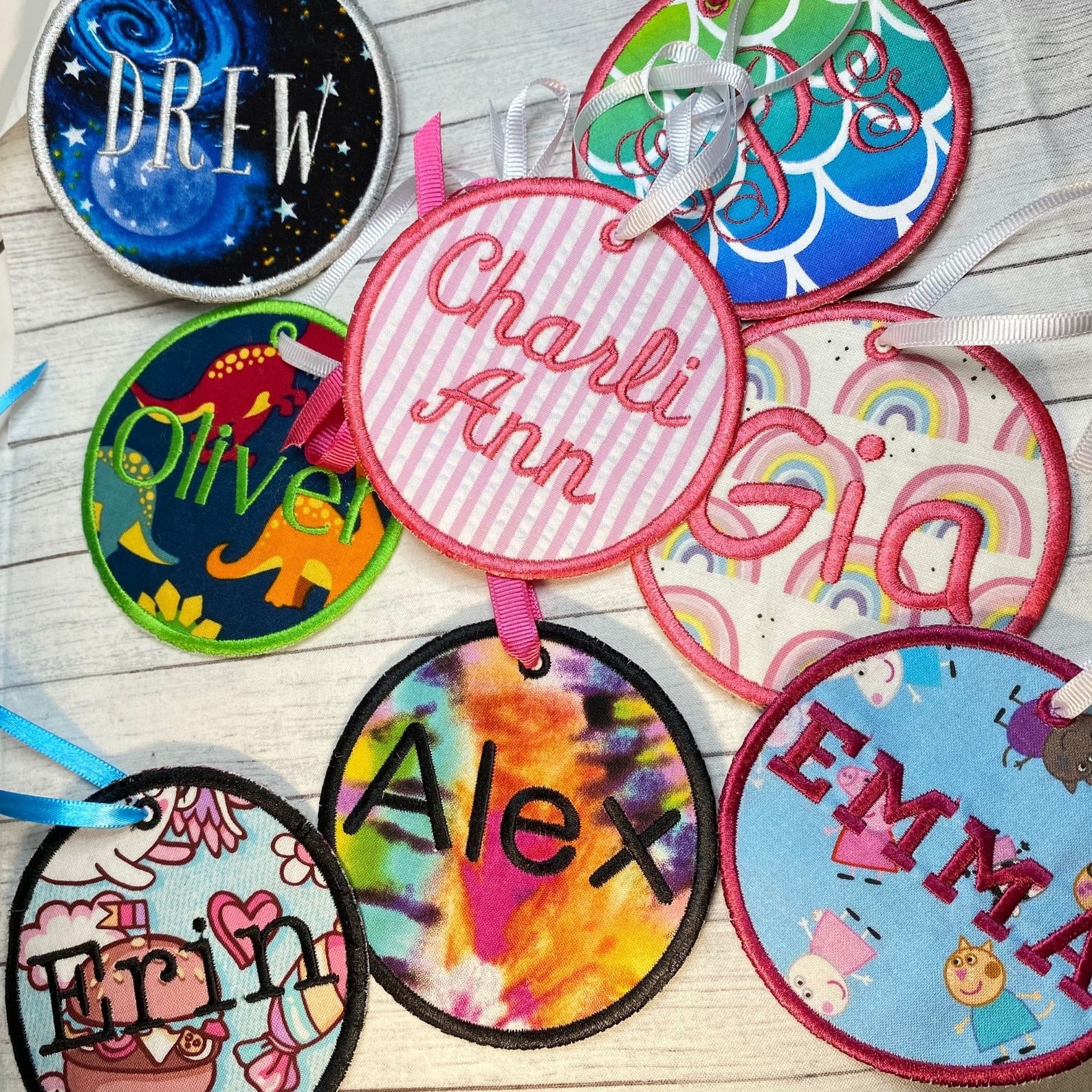 Personalized Embroidered Bookbag Tag for Kids and Preschool Etsy