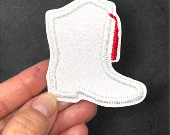 Drill Team Boot  glitter iron on patch