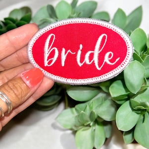 Bride iron on patch
