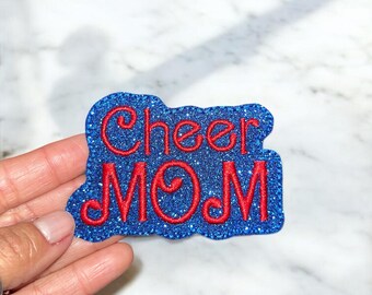 Cheer Mom glitter iron on patch