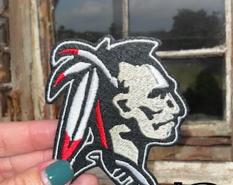 Indian head iron on patch