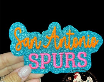 Basketball glitter embroidery patch(Iron-On)