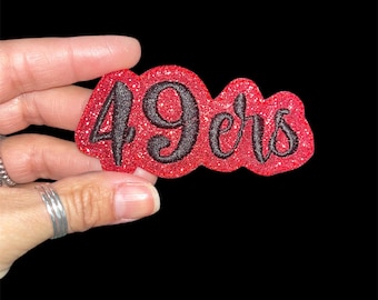 embroidery 3" glitter iron on patch