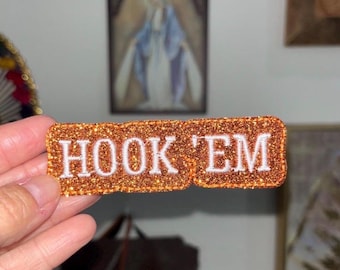 football  glitter iron on patch