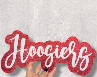Double glitter large football iron on patch