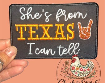 She’s from Texas I can tell-iron on patch