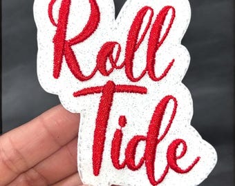 Football glitter embroidery iron on patch