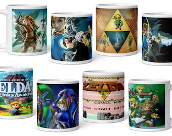 The Legend of Zelda - Tears of the Kingdom - Breath of the Wild - Ocarina of Time - Link - Zelda - Sheik - 11 ounce ceramic mug!