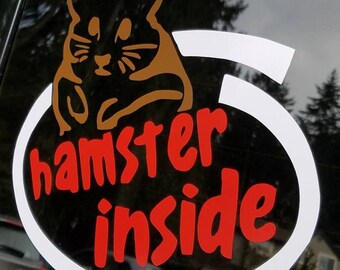 Hamster Inside - Kia Soul - Hamster Car - Vinyl Decal for walls, cars and electronics - ready to peel and stick!