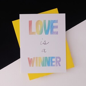 Carte L'amour est un gagnant