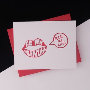 Soyez ma valentine : lisez sur mes lèvres ! Carte