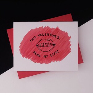 Pour la Saint-Valentin : lisez sur mes lèvres ! Soyez à moi. Carte