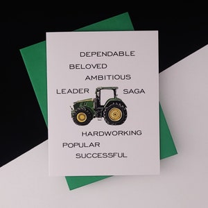 Carte d'anniversaire d'agriculture de tracteur