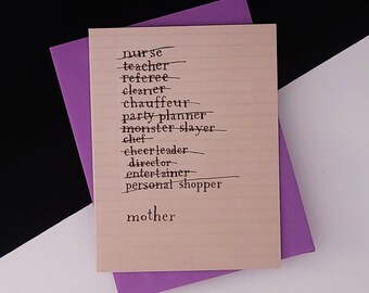 A Mother’s Many Roles Card