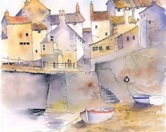 Instant download print at home watercolour tutorial step by step  painting (7 A4pages)