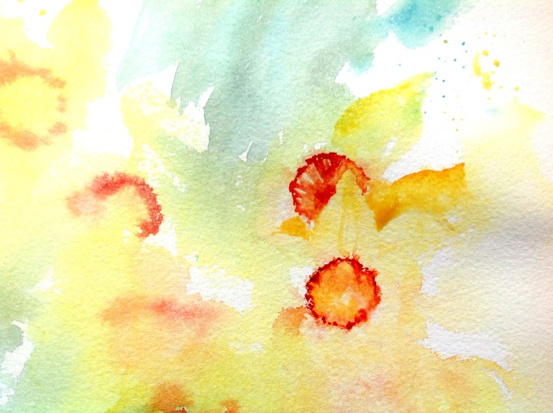 Instant download print at home step by step tutorial watercolour painting Lost and Found Daffodils art gift image 4