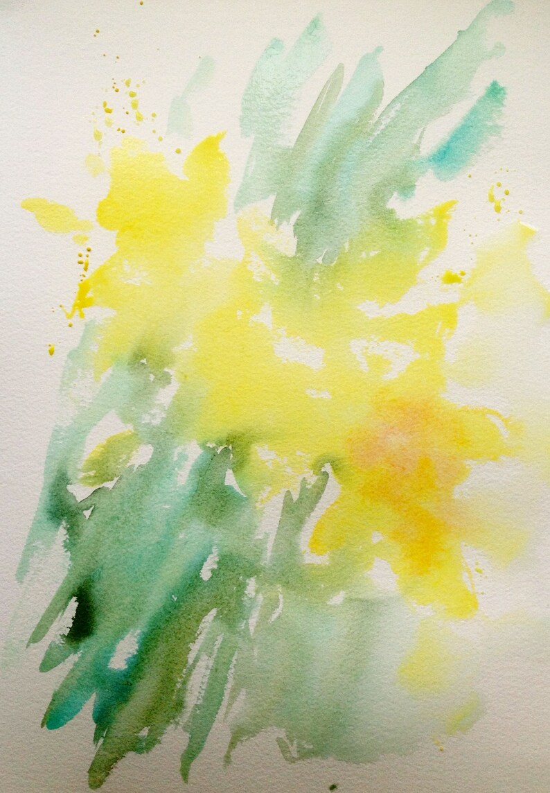 Instant download print at home step by step tutorial watercolour painting Lost and Found Daffodils art gift image 2