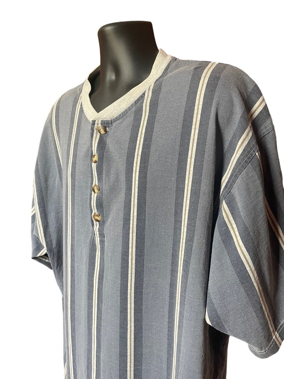 90s sonoma blue striped t-shirt | vintage 1/2 but… - image 2