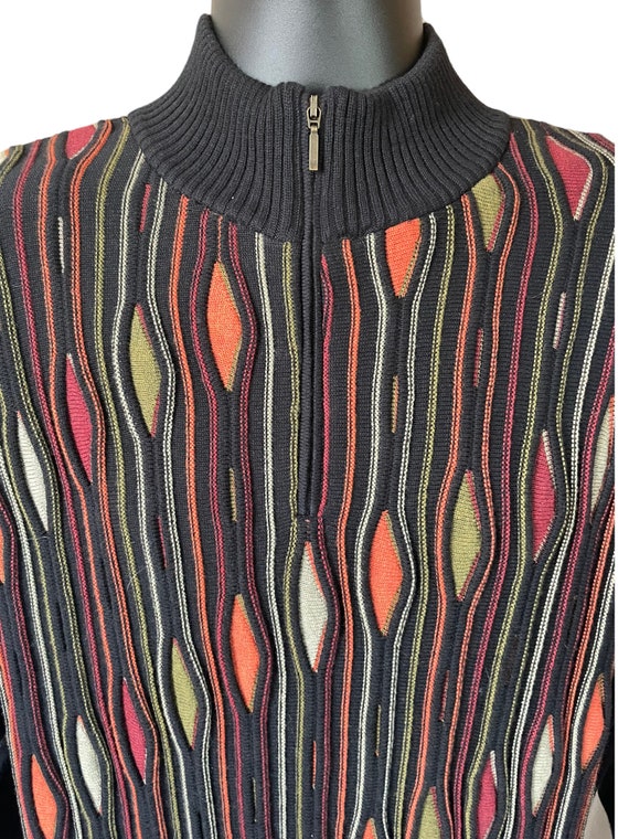 90s black coogi half zip knit sweater | vintage o… - image 6