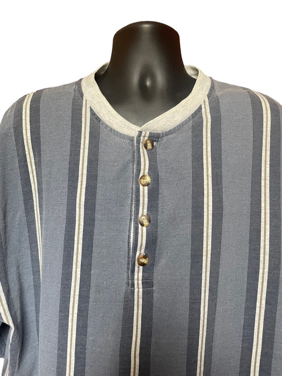 90s sonoma blue striped t-shirt | vintage 1/2 but… - image 5