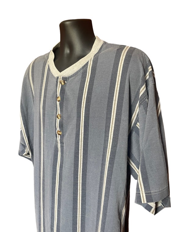 90s sonoma blue striped t-shirt | vintage 1/2 but… - image 4