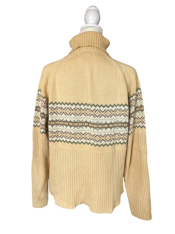 90s light yellow knit fair isle sweater | vintage… - image 8