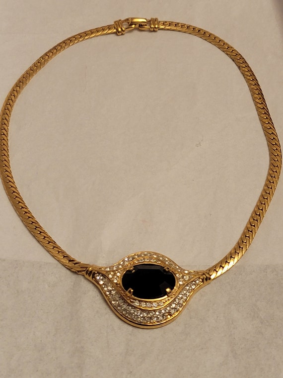 Rare Authentic Nina Ricci Gold Tone Choker Necklac