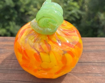 Fire mix pumpkin with light green stem