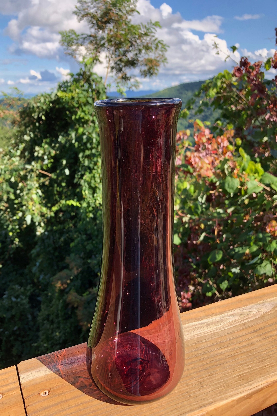 Tall purple vase Etsy