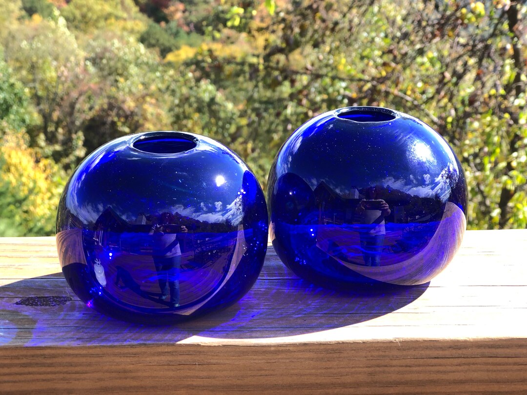 Blue Ridge Bubble Vasesset of 2 Etsy