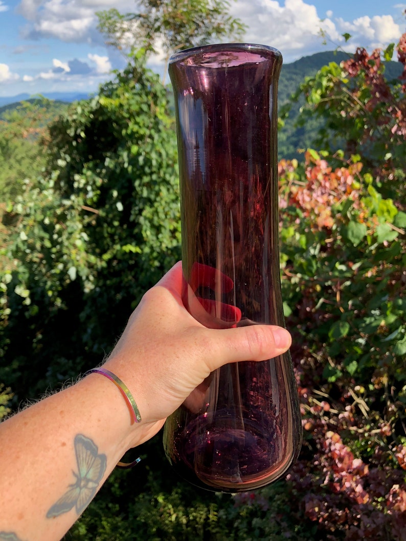 Tall purple vase Etsy