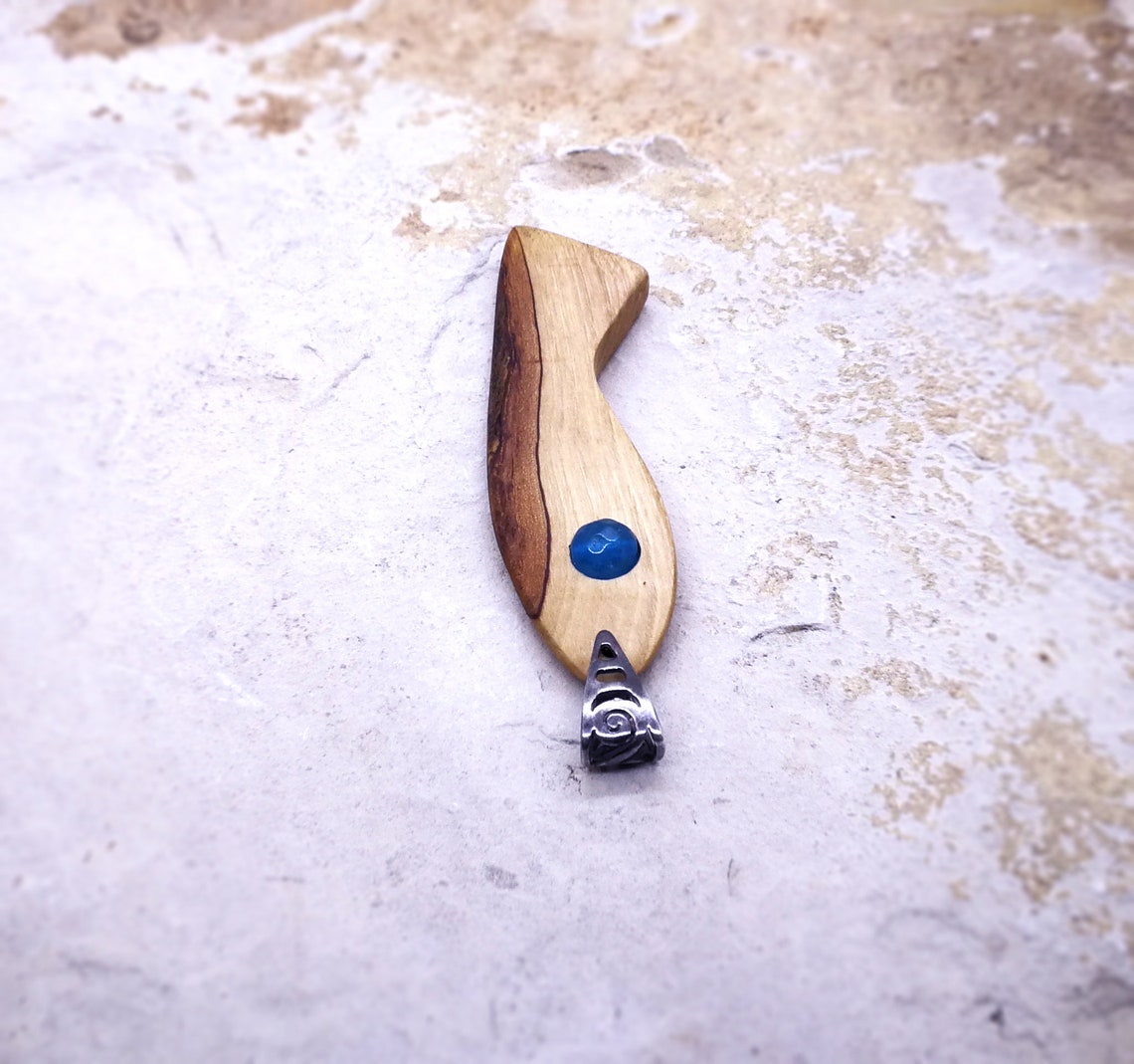 Blue Planet Collection Pendant, Charity Jewelry, Blue Agate Necklace ...