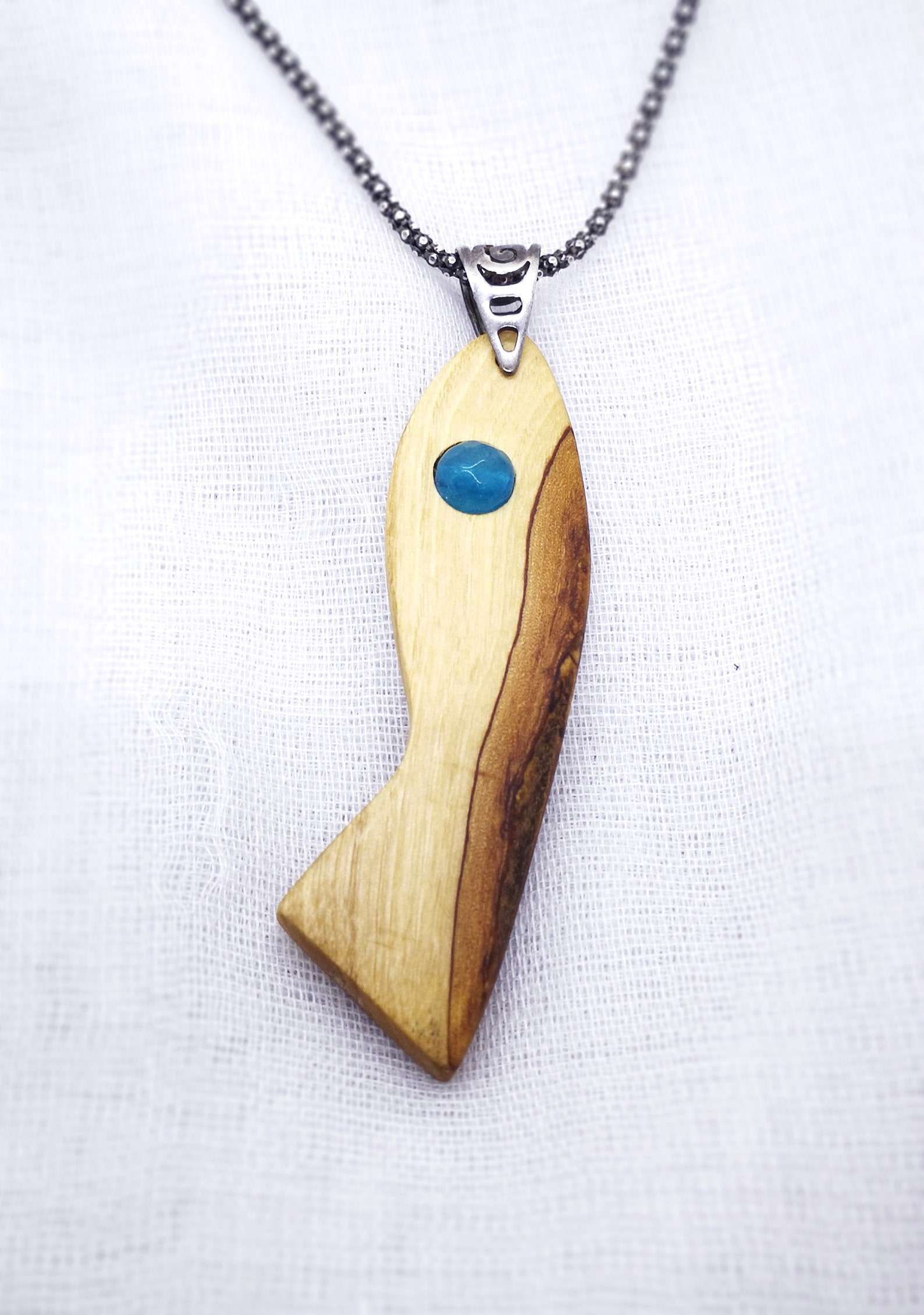 Blue Planet Collection Pendant, Charity Jewelry, Blue Agate Necklace ...