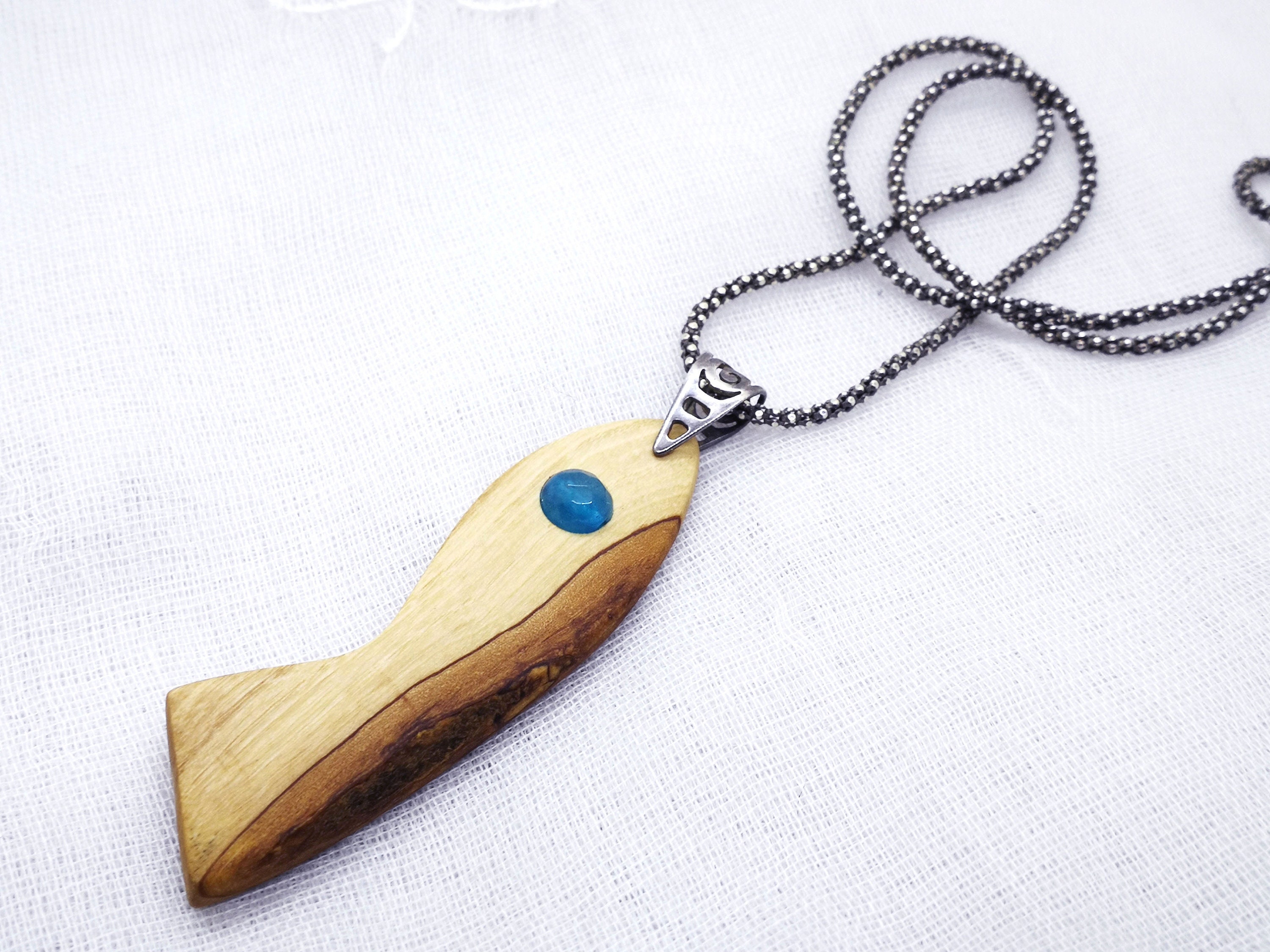 Blue Planet Collection Pendant, Charity Jewelry, Blue Agate Necklace ...