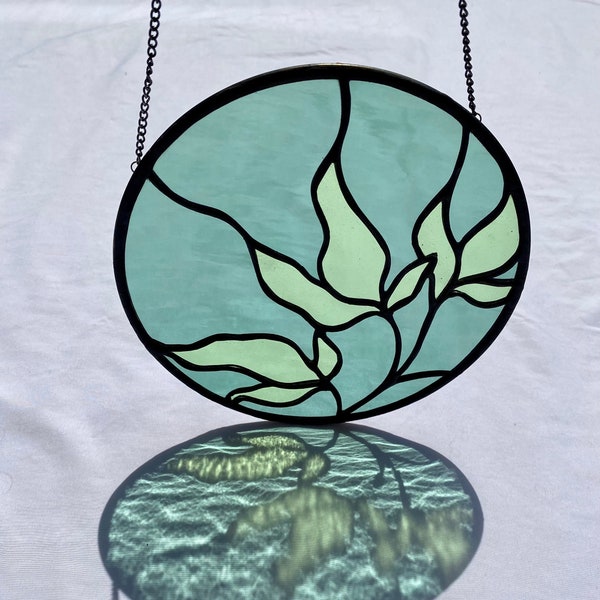 Flowing Foliage Stained Glass Sun Catcher