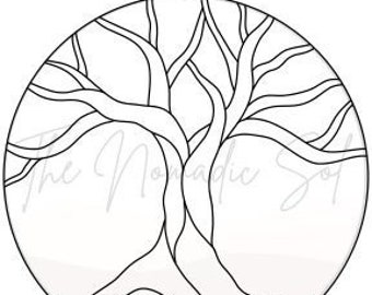 Tree Pattern Stained Glass PDF Digital File