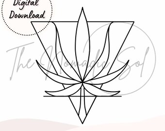 Earth & Herb Element Pattern Stained Glass PDF Digital File