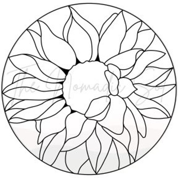 Sunflower Stained Glass Pattern - Etsy