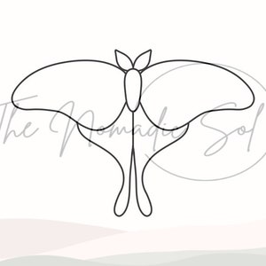 Luna Moth Pattern Stained Glass PDF PNG JPG Digital File - Etsy